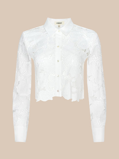 Seychelle Cropped Eyelet Blouse