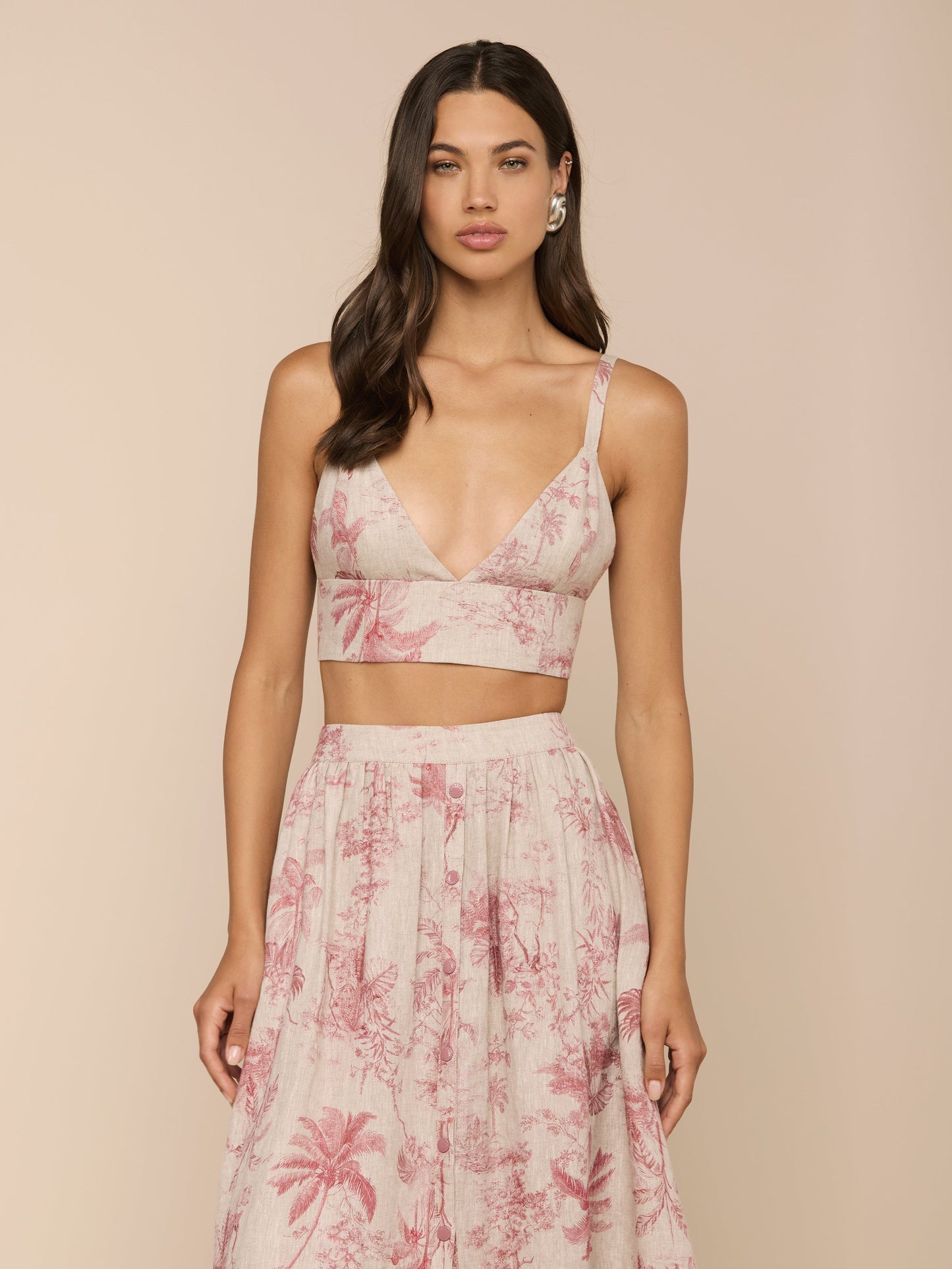 Kaori Linen Bralette Top