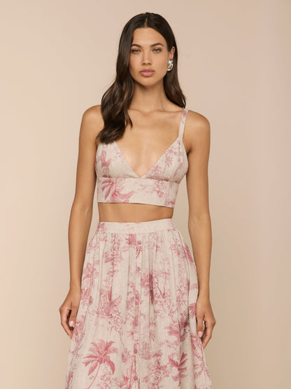 Kaori Linen Bralette Top