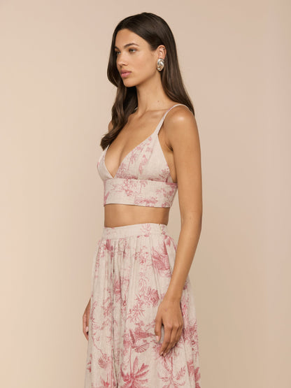 Kaori Linen Bralette Top