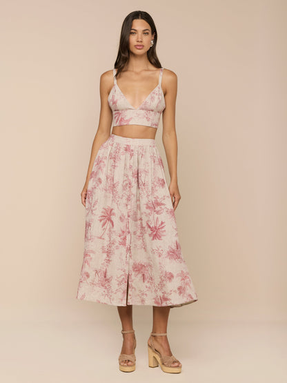 Kaori Linen Bralette Top
