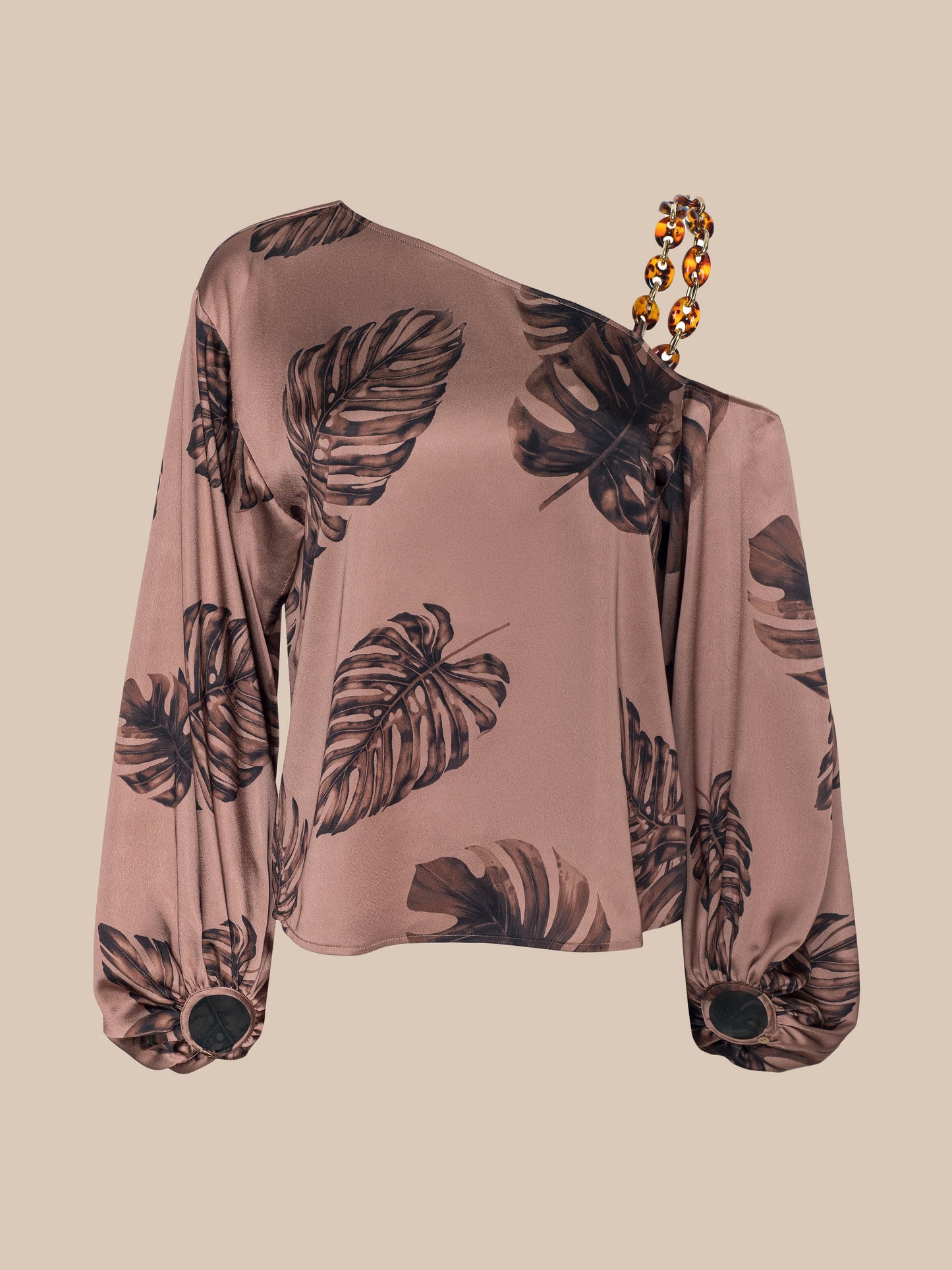 Asami Chain One-Shoulder Blouse