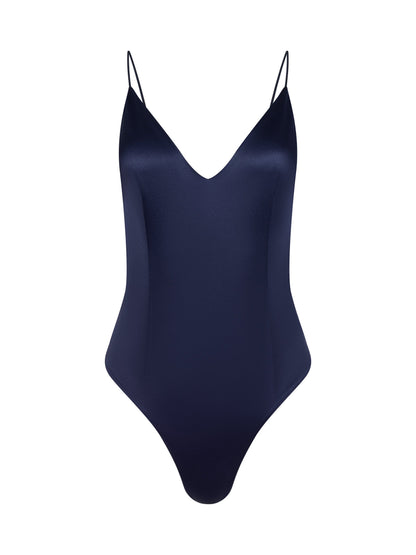 Dara Stretch-Satin Bodysuit