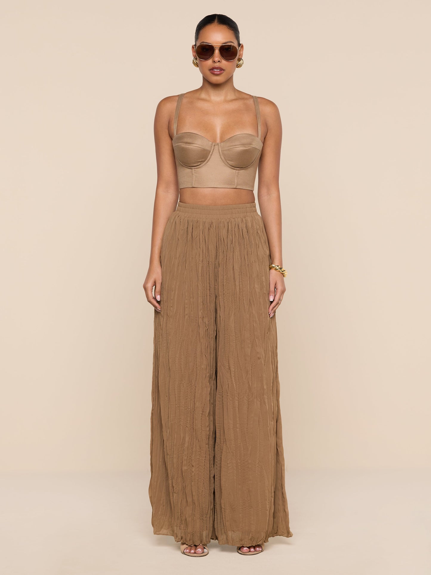 Sonya Linen-Blend Bustier