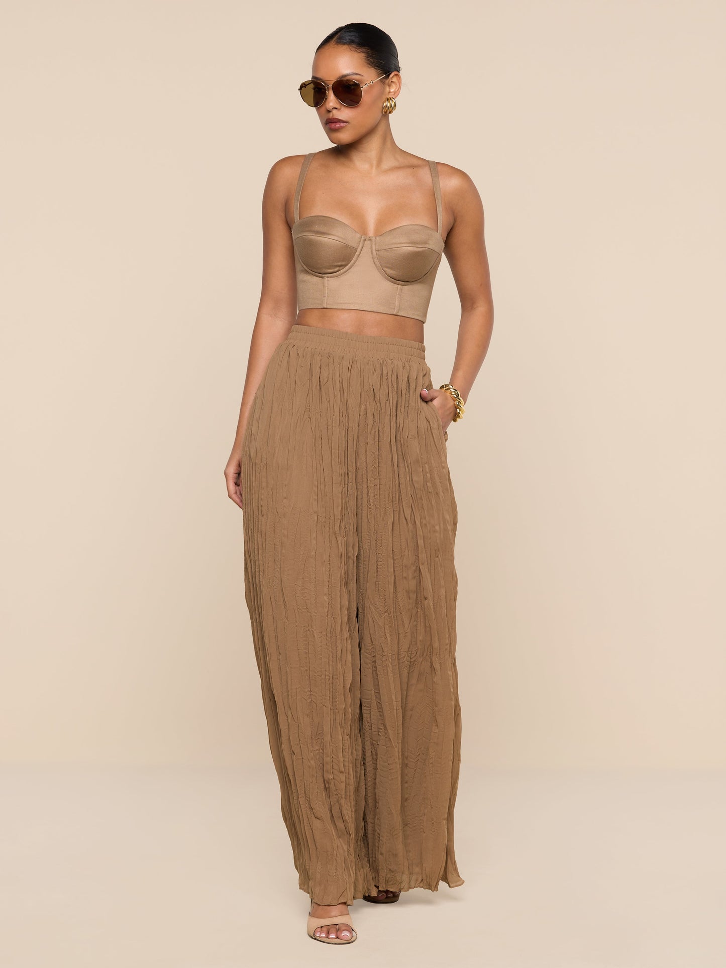 Sonya Linen-Blend Bustier