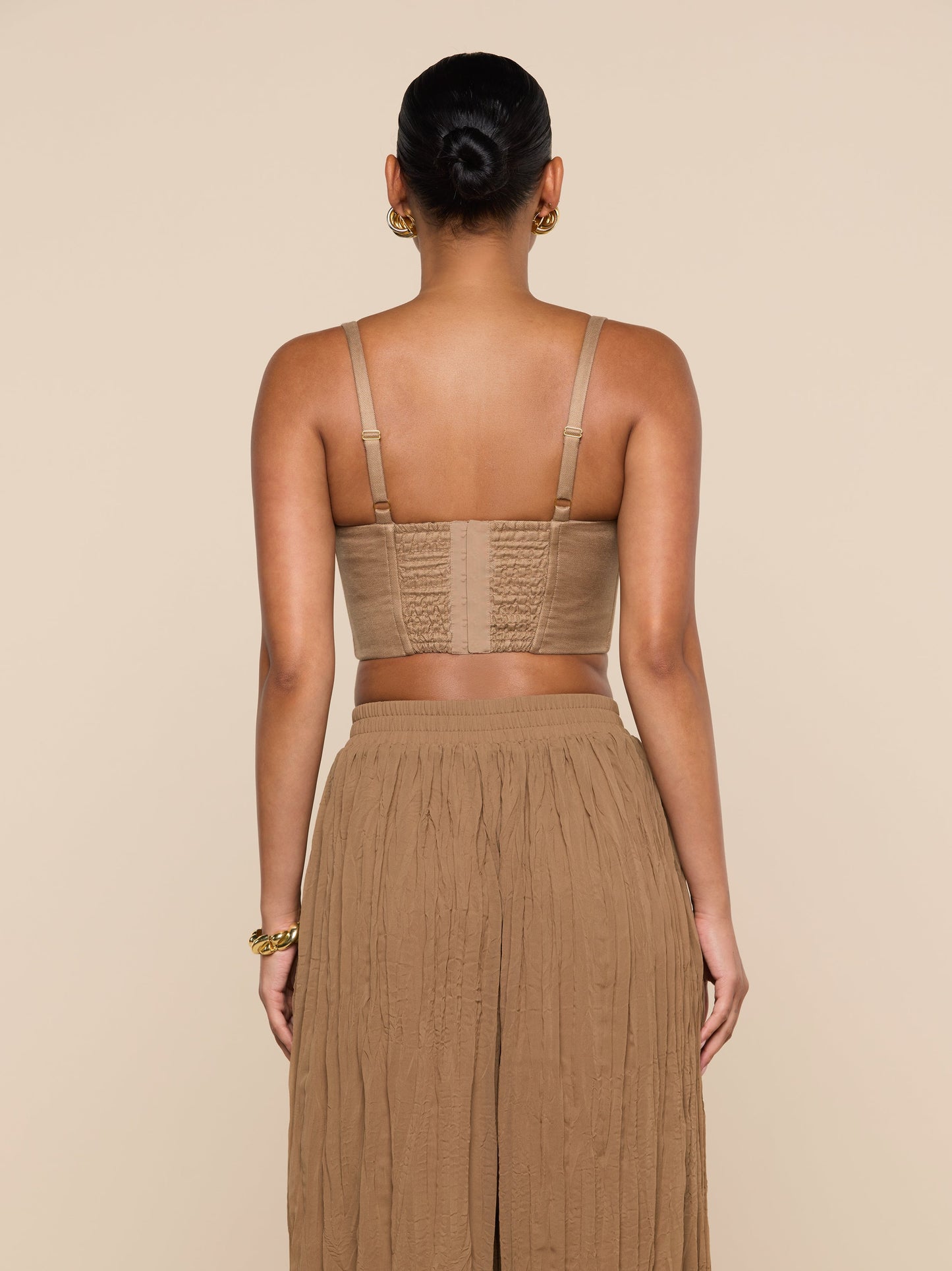 Sonya Linen-Blend Bustier