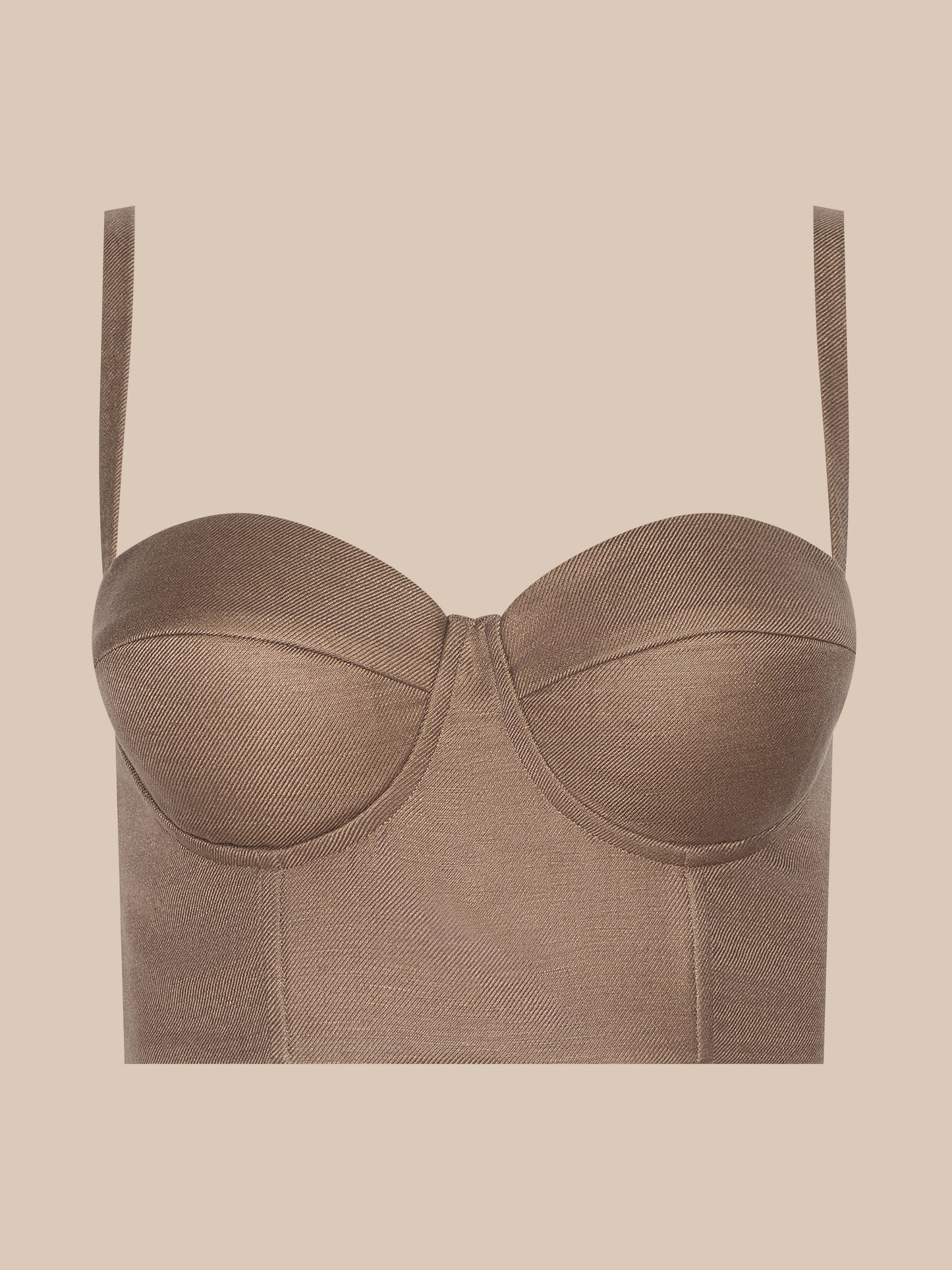 Sonya Linen-Blend Bustier