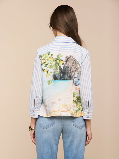 Fawn Beach Print Shirt
