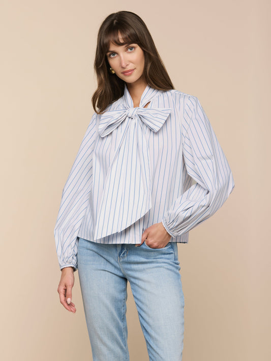 Deon Tie-Neck Blouse