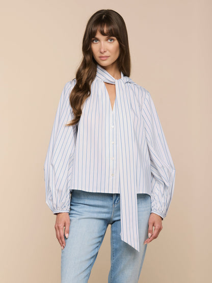 Deon Tie-Neck Blouse