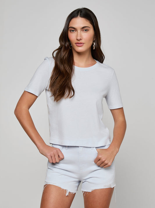 Stormy Cropped Cotton Tee