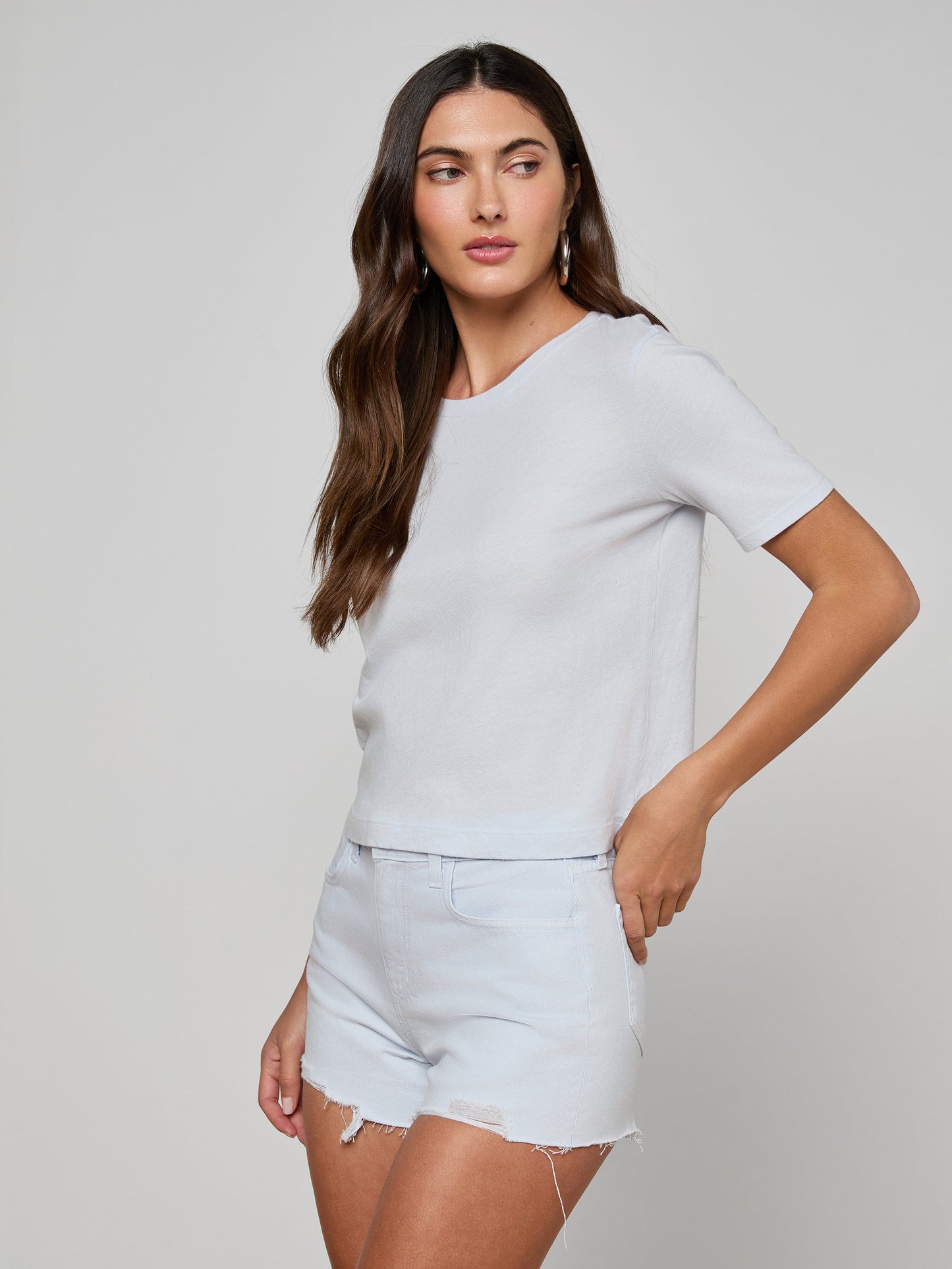 Stormy Cropped Cotton Tee