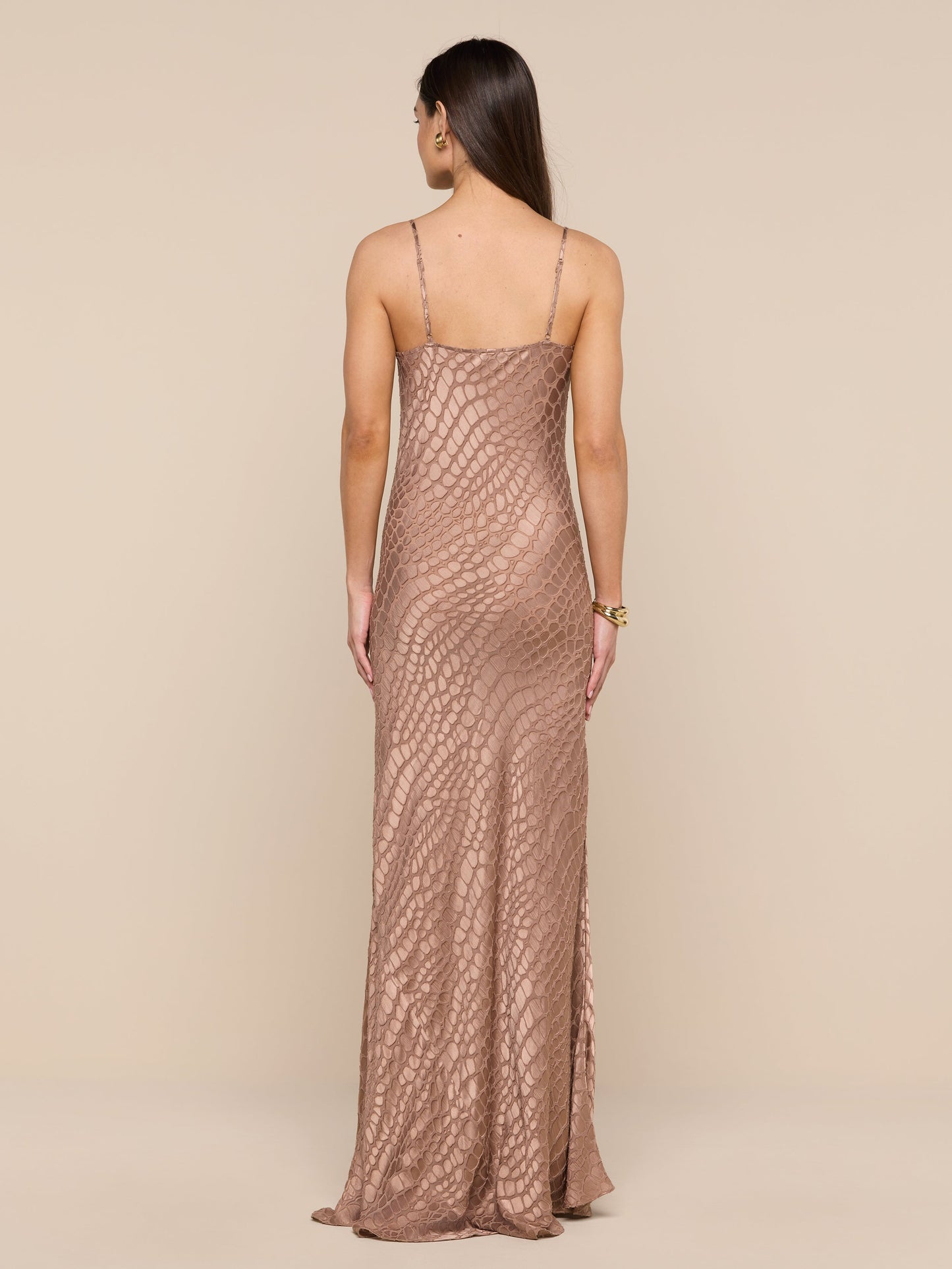Christine Burnout Satin Dress