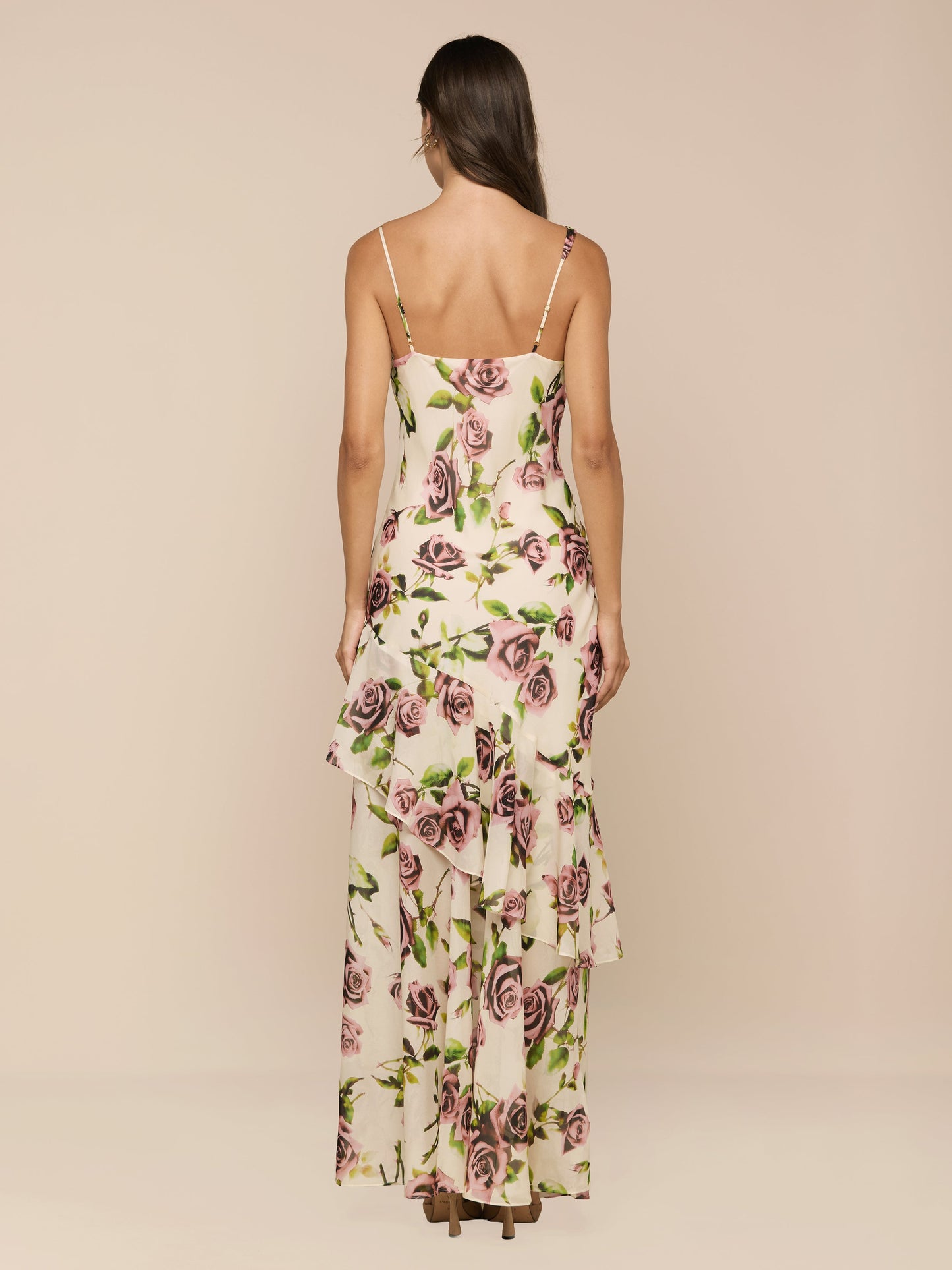 Viola Silk Cowl-Neck Gown