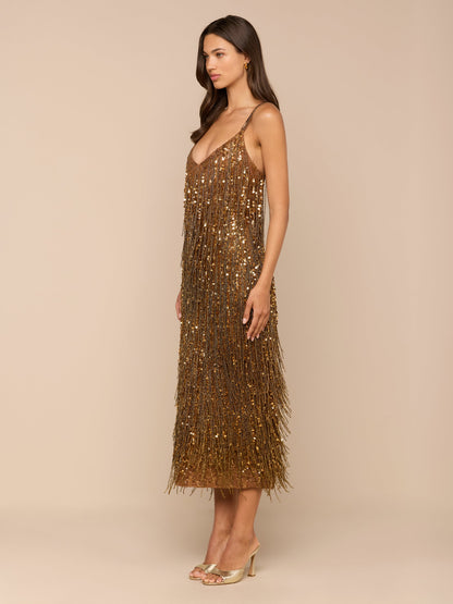 Noella Sequin Fringe Dress