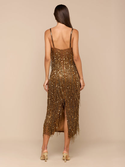 Noella Sequin Fringe Dress