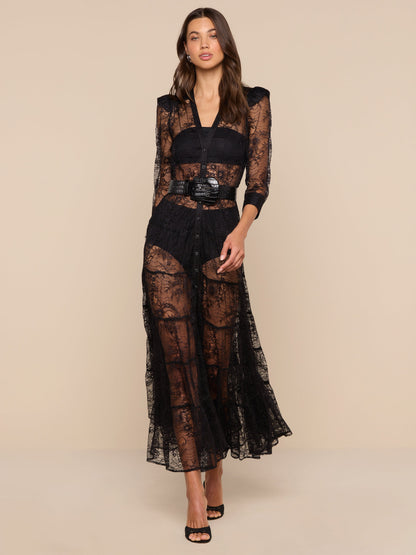 Seraphina Lace Tiered Maxi Dress