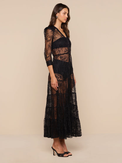 Seraphina Lace Tiered Maxi Dress