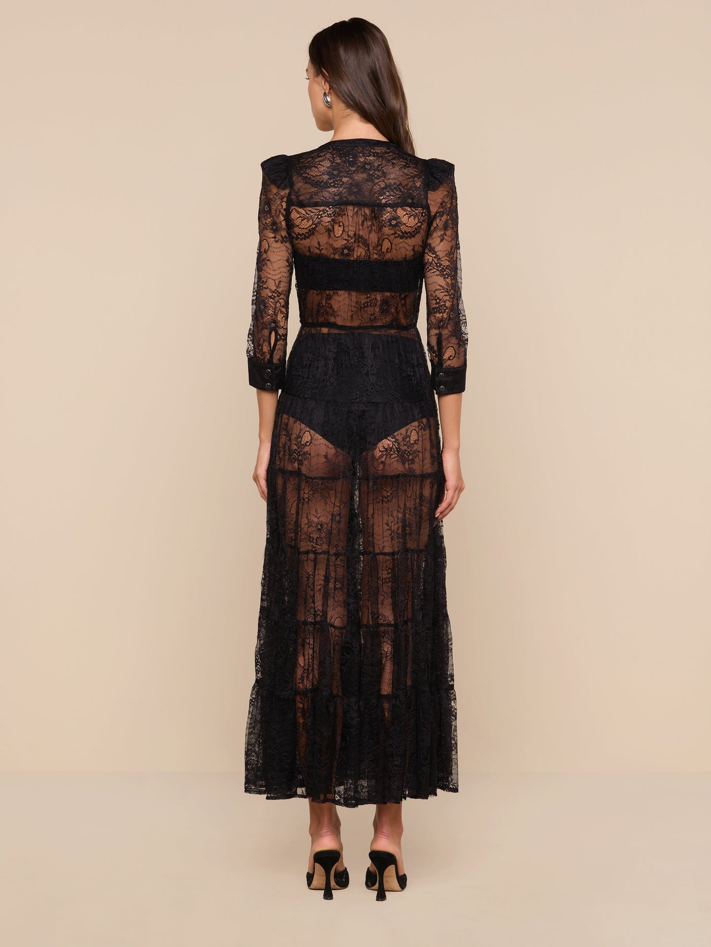 Seraphina Lace Tiered Maxi Dress