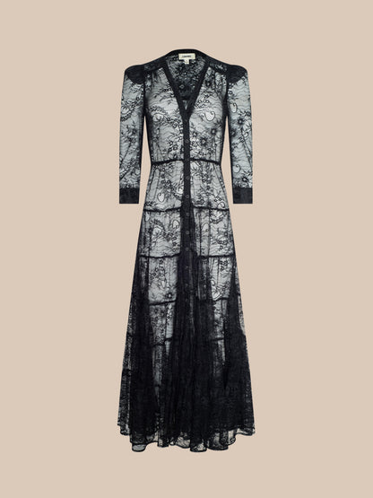Seraphina Lace Tiered Maxi Dress