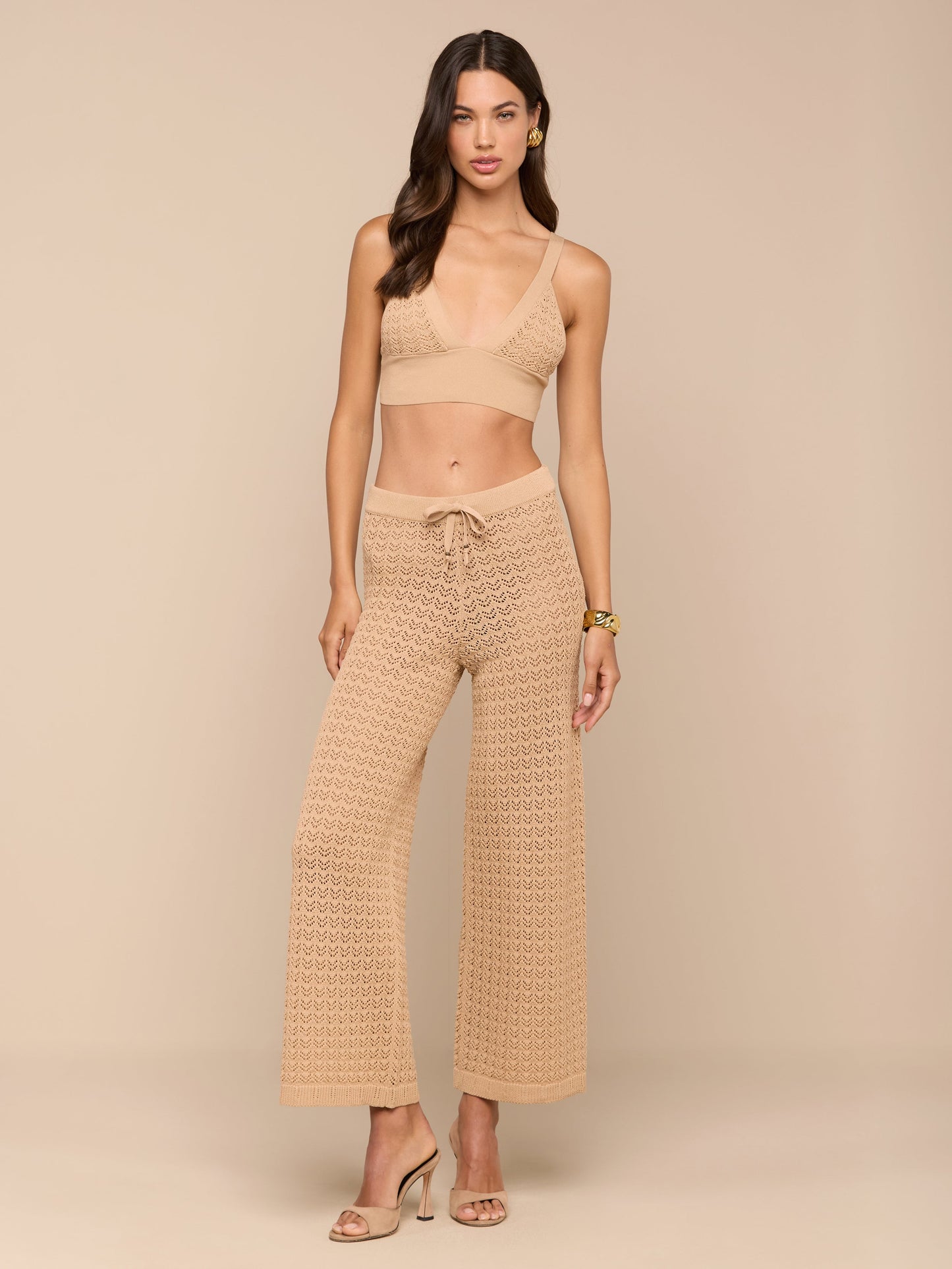 Gaelle Pointelle Knit Pant