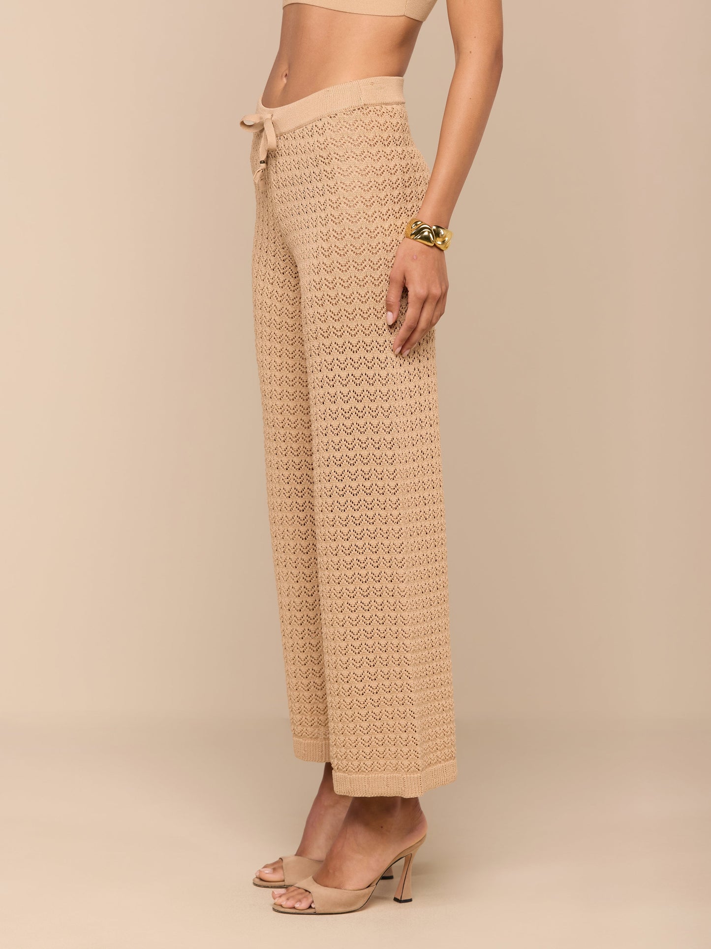 Gaelle Pointelle Knit Pant