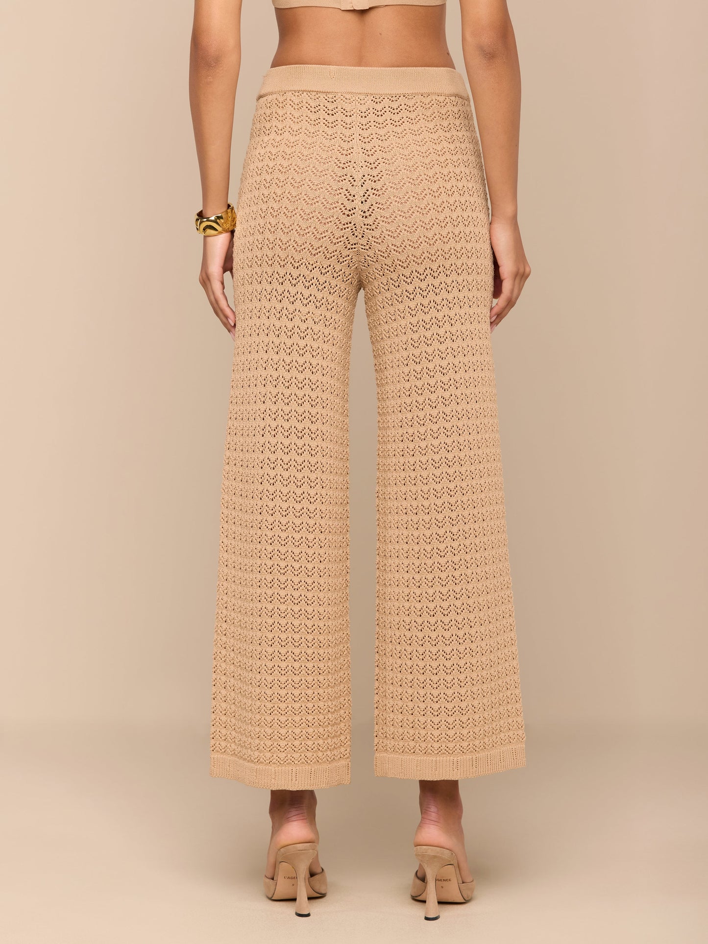 Gaelle Pointelle Knit Pant