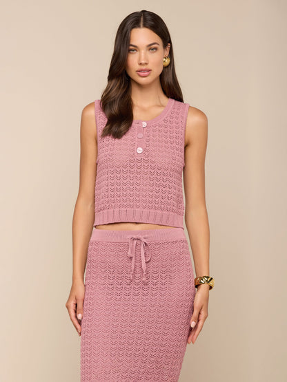 Carven Pointelle Knit Tank