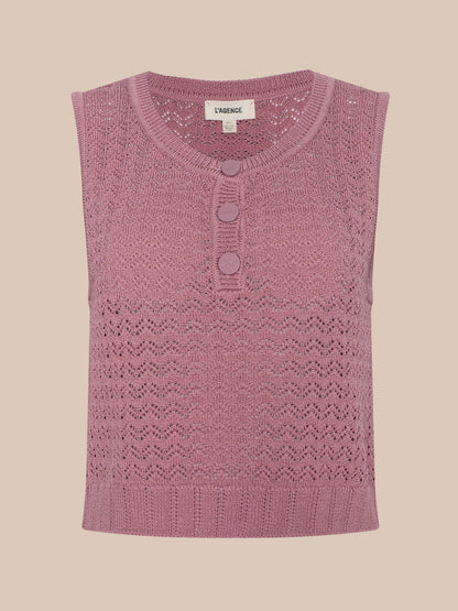Carven Pointelle Knit Tank