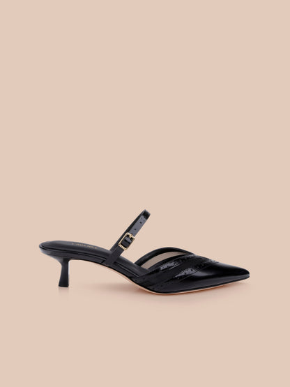 Shelbie Kitten-Heel Mule