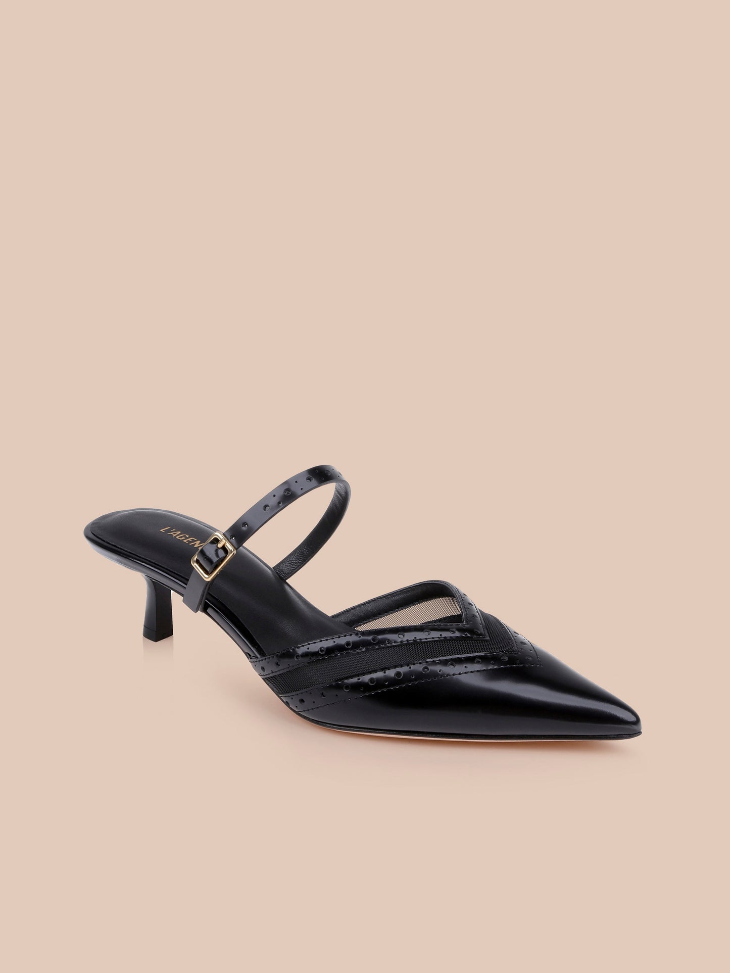 Shelbie Kitten-Heel Mule