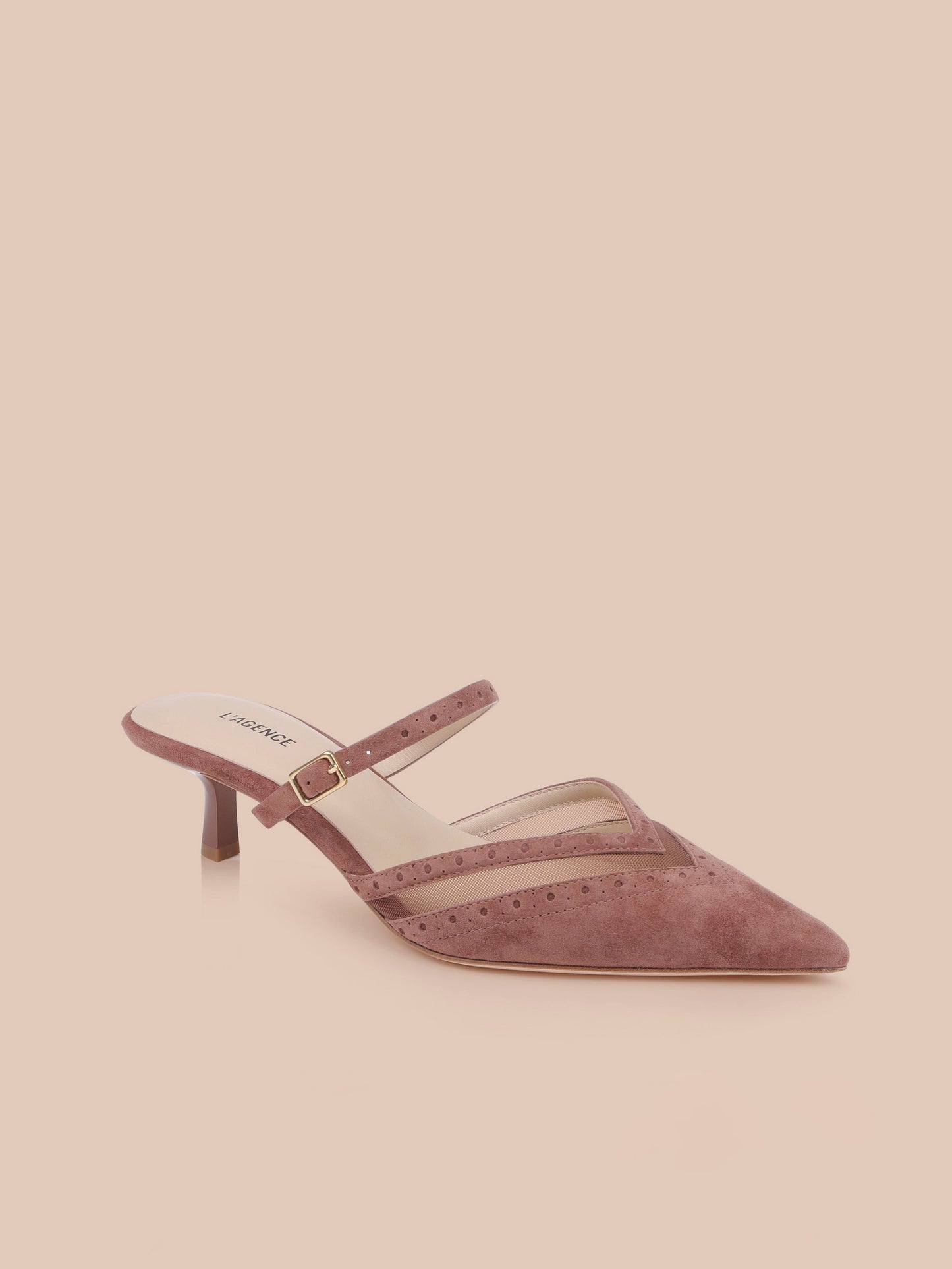 Shelbie Kitten-Heel Mule