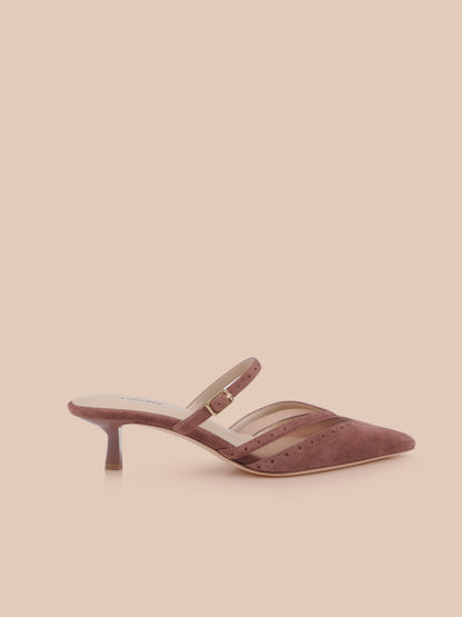 Shelbie Kitten-Heel Mule