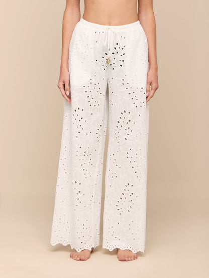 Geraldine Eyelet Cover-Up Pant