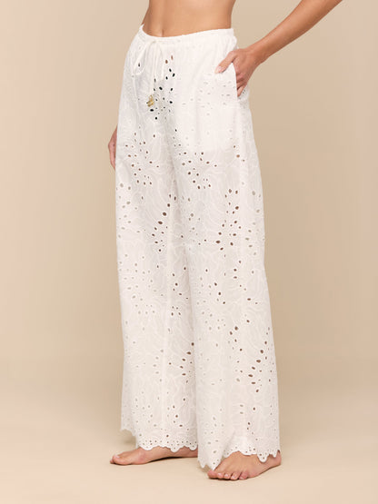 Geraldine Eyelet Cover-Up Pant
