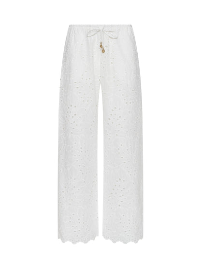 Geraldine Eyelet Cover-Up Pant