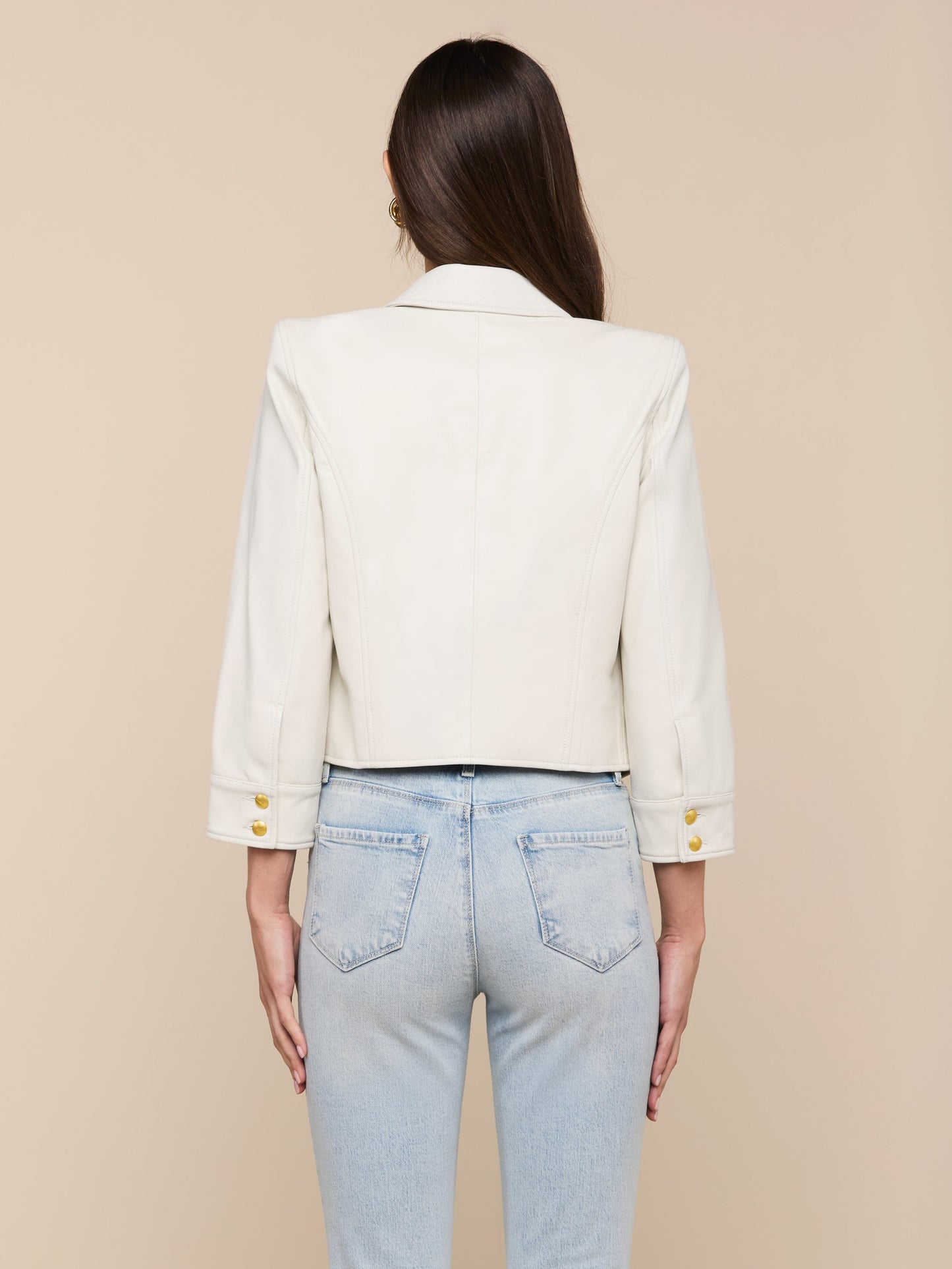 Kumi Cropped Leather Jacket