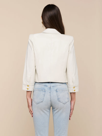 Kumi Cropped Leather Jacket