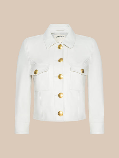 Kumi Cropped Leather Jacket