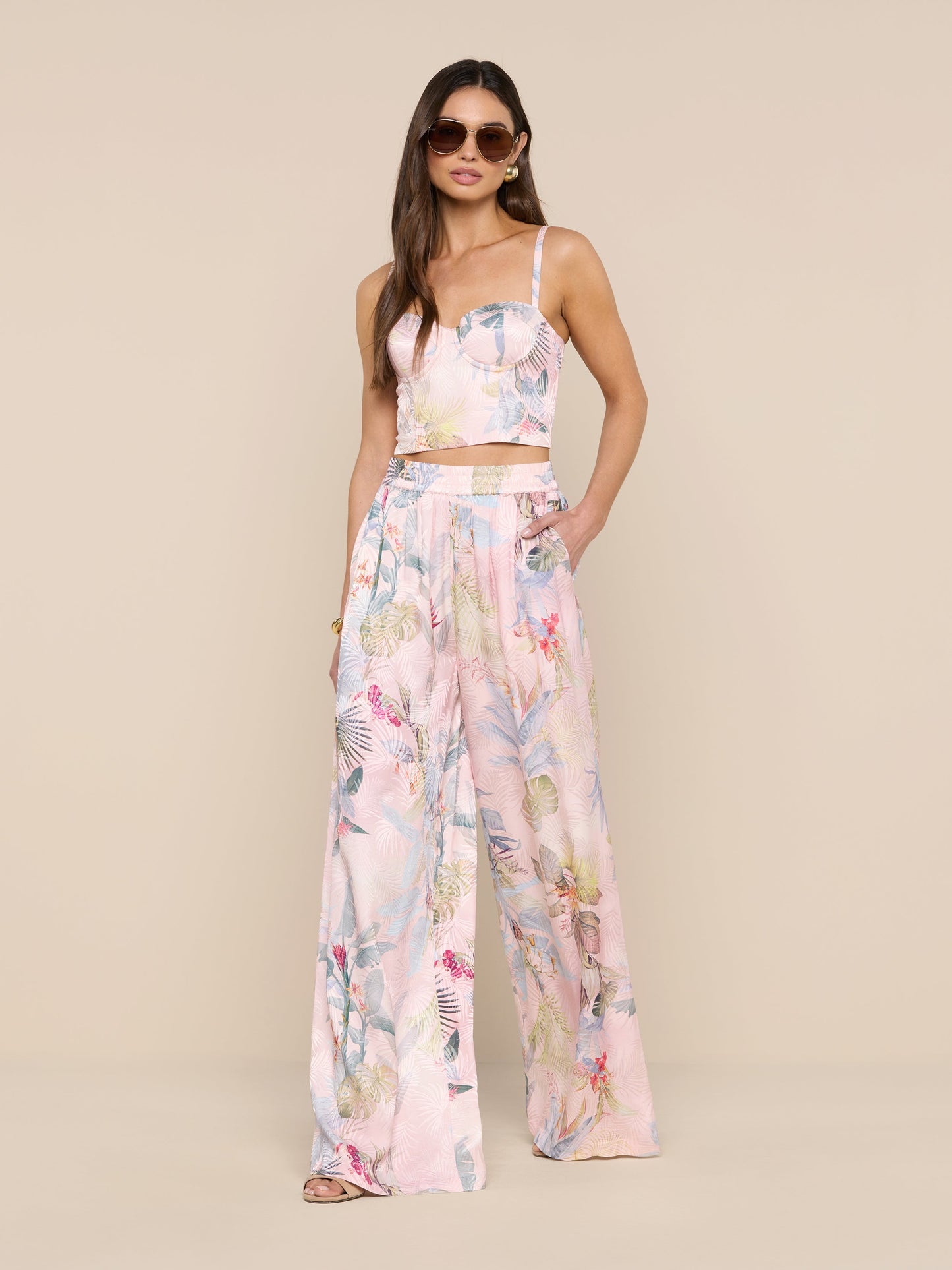 Lillian Satin Wide-Leg Pant