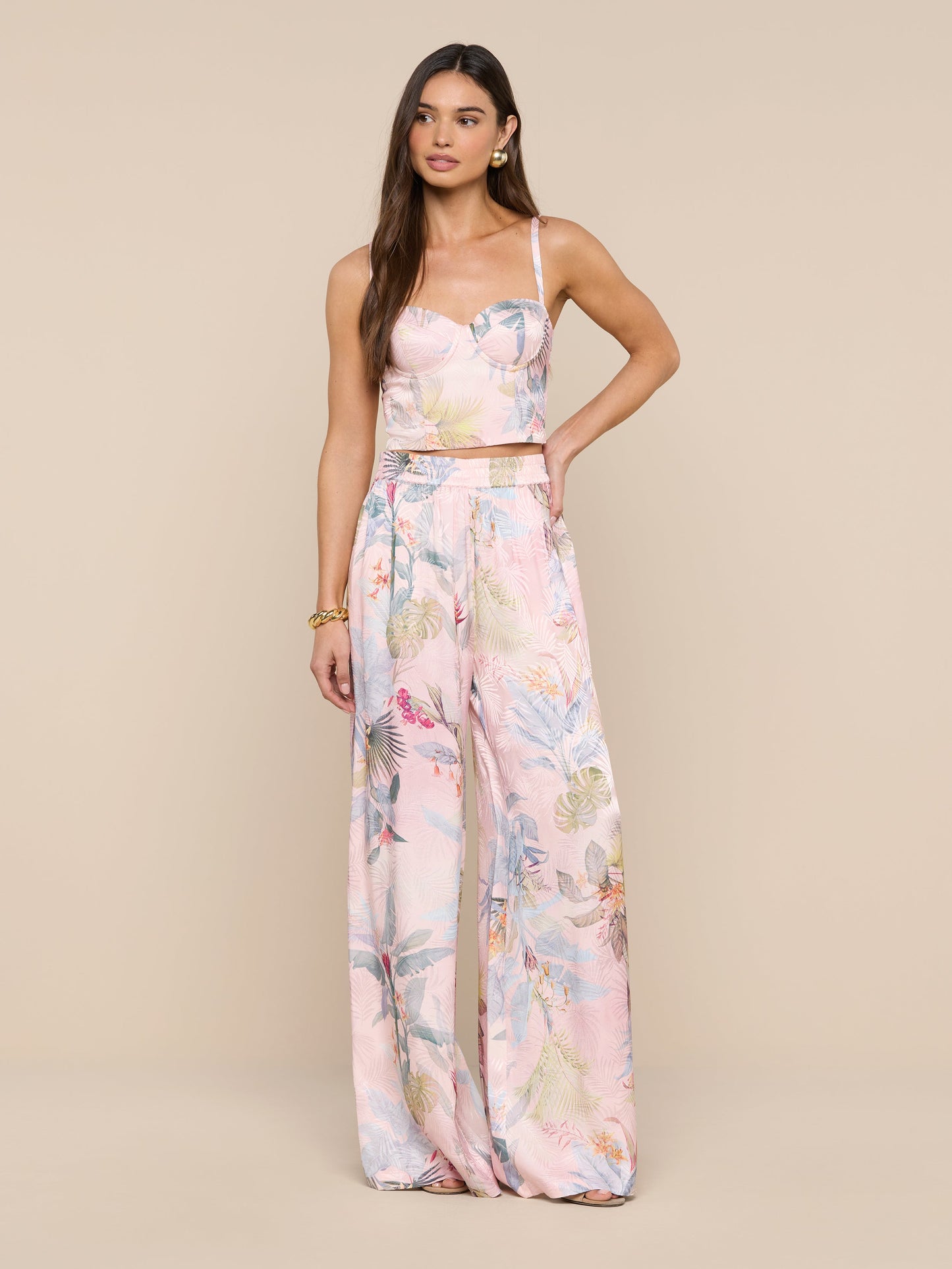 Lillian Satin Wide-Leg Pant