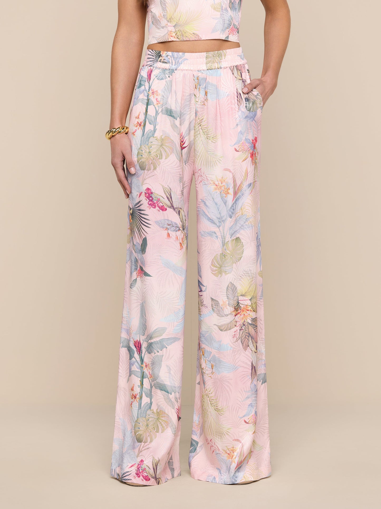 Lillian Satin Wide-Leg Pant