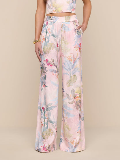 Lillian Satin Wide-Leg Pant