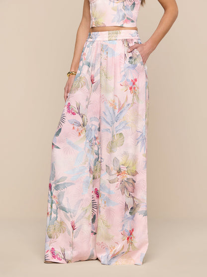 Lillian Satin Wide-Leg Pant