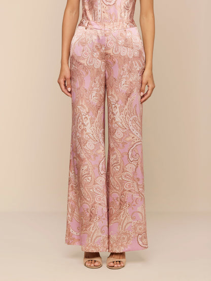 Pilar Silk Wide-Leg Pant