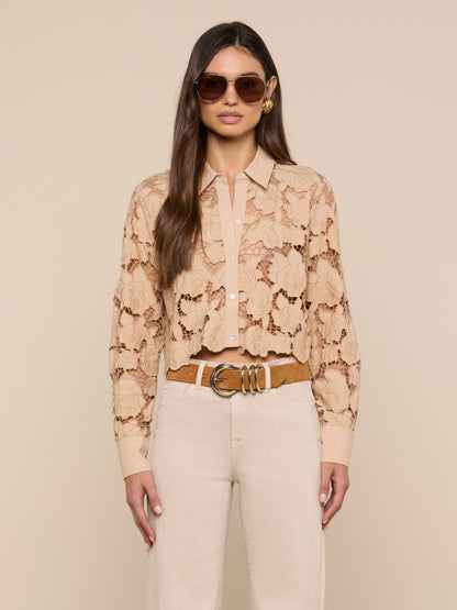Seychelle Cropped Eyelet Blouse
