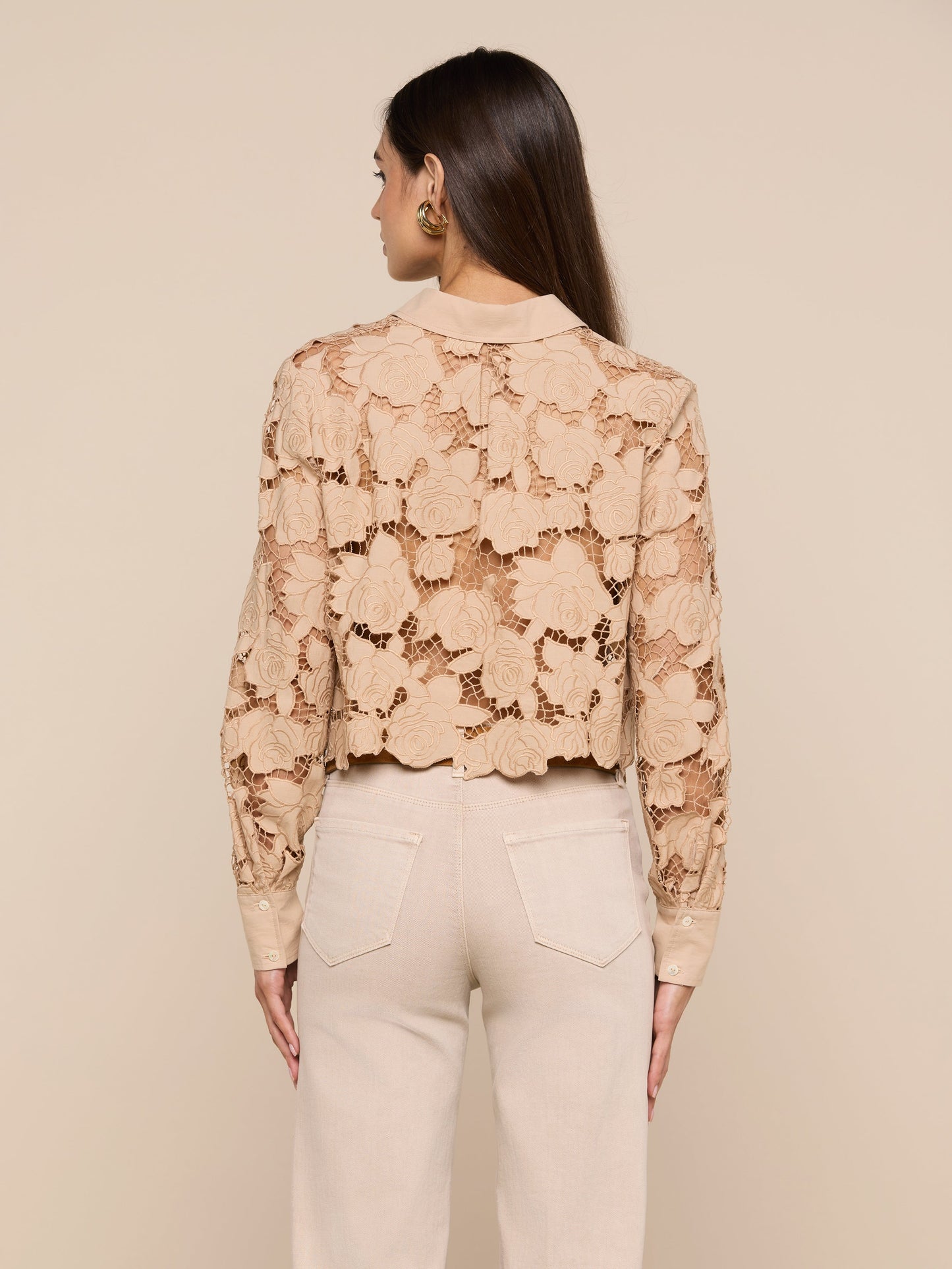 Seychelle Cropped Eyelet Blouse