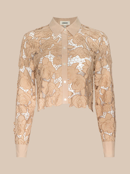 Seychelle Cropped Eyelet Blouse