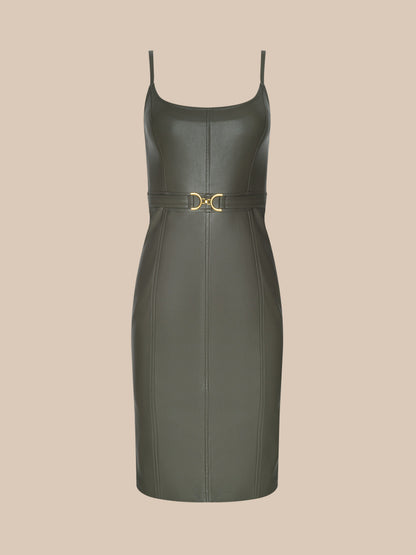 Halia Vegan Leather Dress